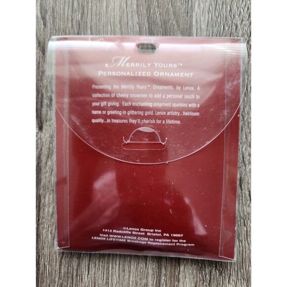 Lenox Personalized  Christmas Ornament  Rachel with Lifetime Warranty - Picture 4 of 4